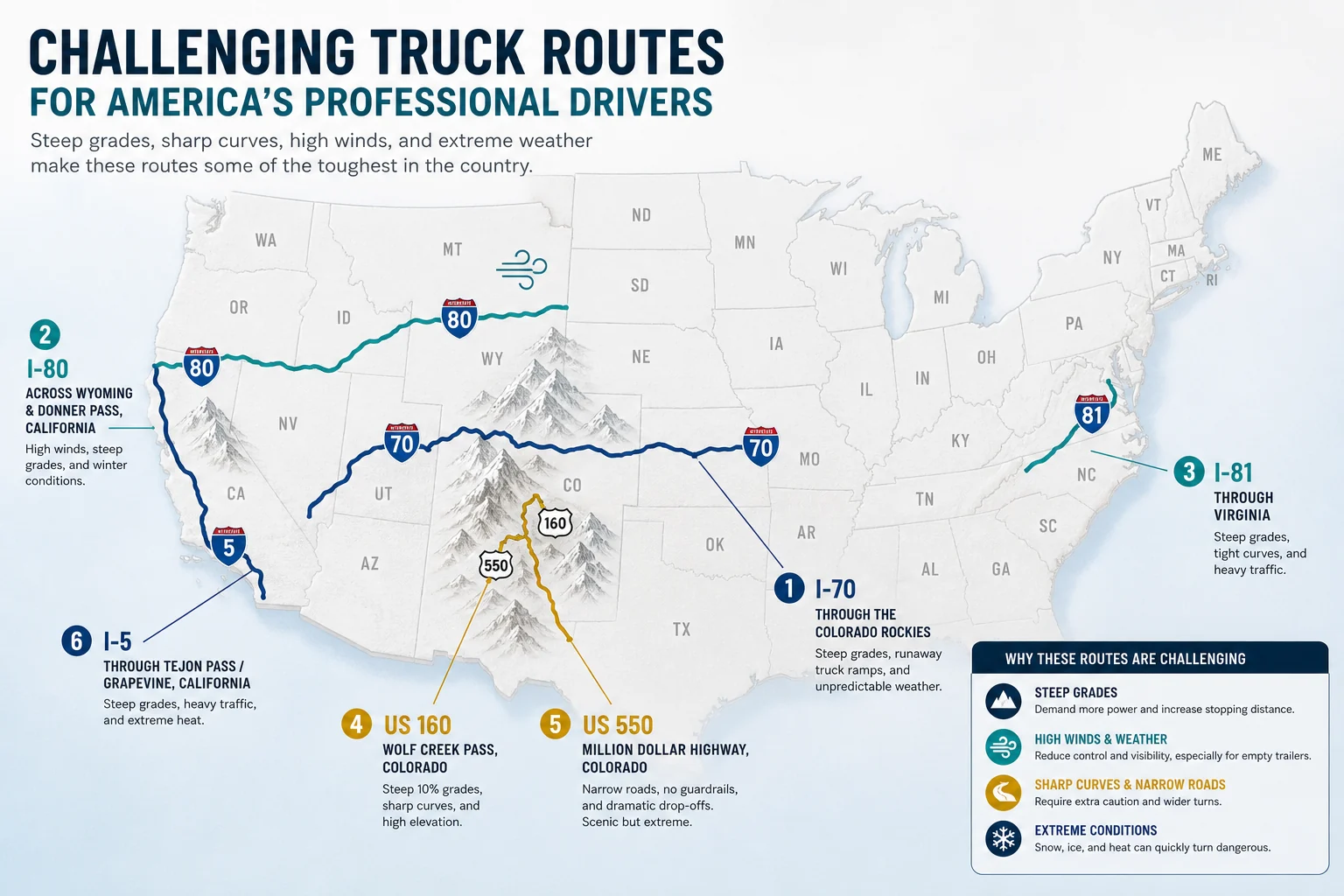 What Are the Most Dangerous Roads for Truck Drivers?